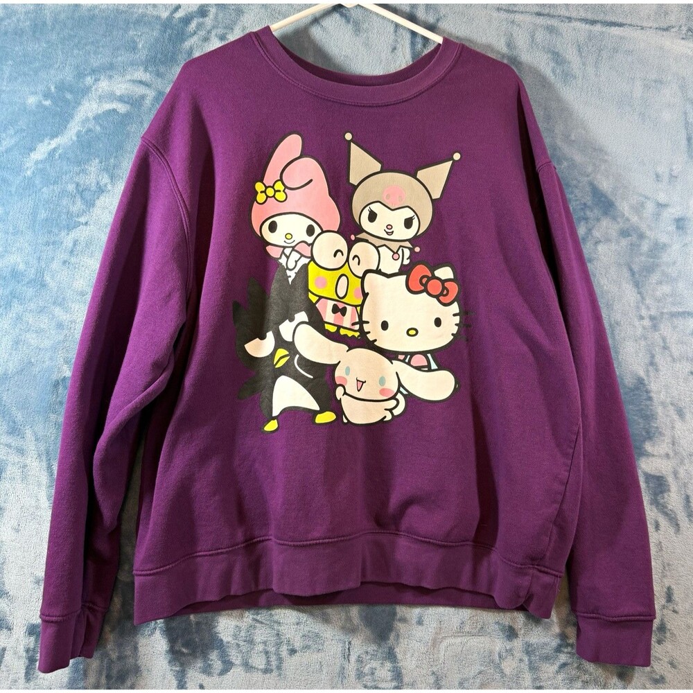 Hello Kitty and Friends Purple Crewneck Sweatshirt 3X Sanrio Kawaii Hybrid